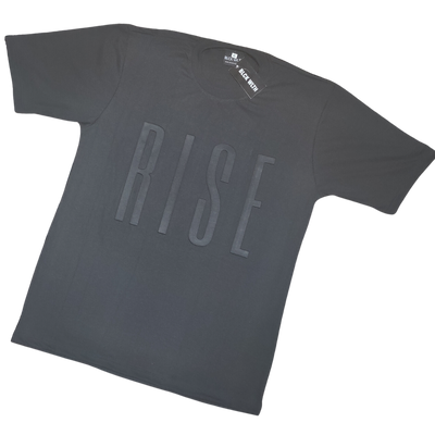 BLCK WLTH | RISE Embossed Tee (Obsidian)