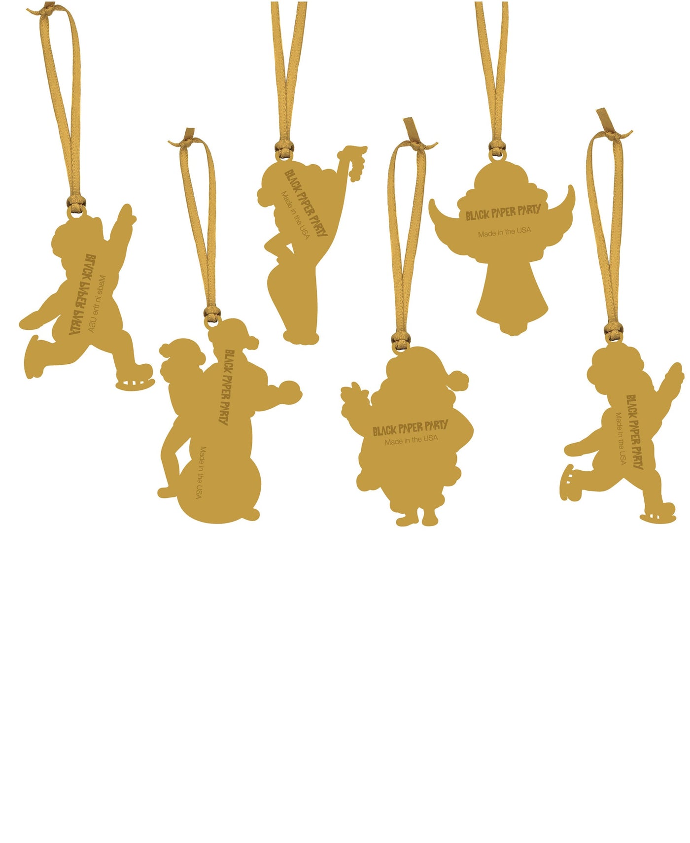 24K Gold Plated Mini Icon Ornament Set (Set of 6)