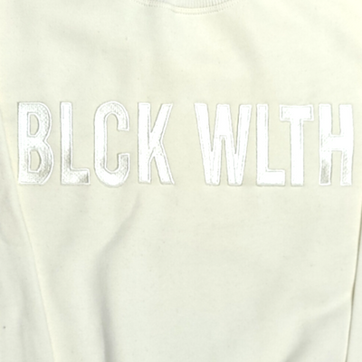 BLCK WLTH | Embroidered Crewneck (Alabaster)