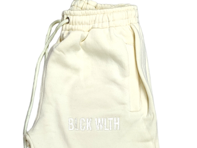 BLCK WLTH | Embroidered Joggers (Alabaster)