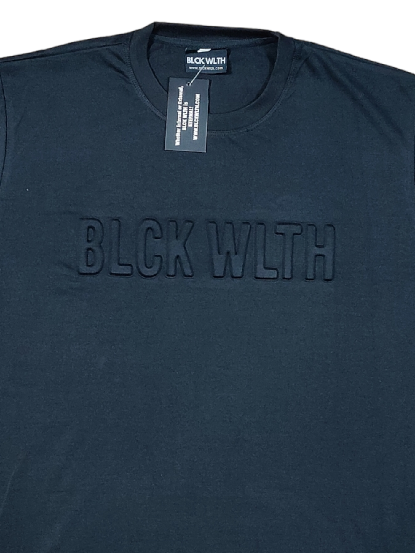 BLCK WLTH | Embossed Short Sleeve Tee (Obsidian)
