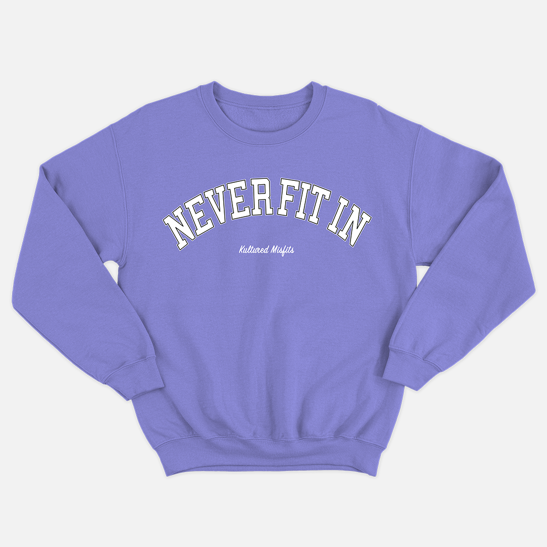 NEVER FIT in VINTAGE CREWNECK / LILAC