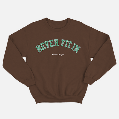 NEVER FIT in VINTAGE CREWNECK / MOCHA