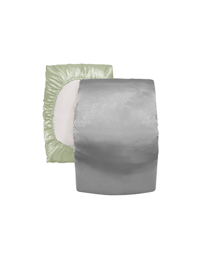 Sage Green Reversible Satin Bonnet Pillowcase