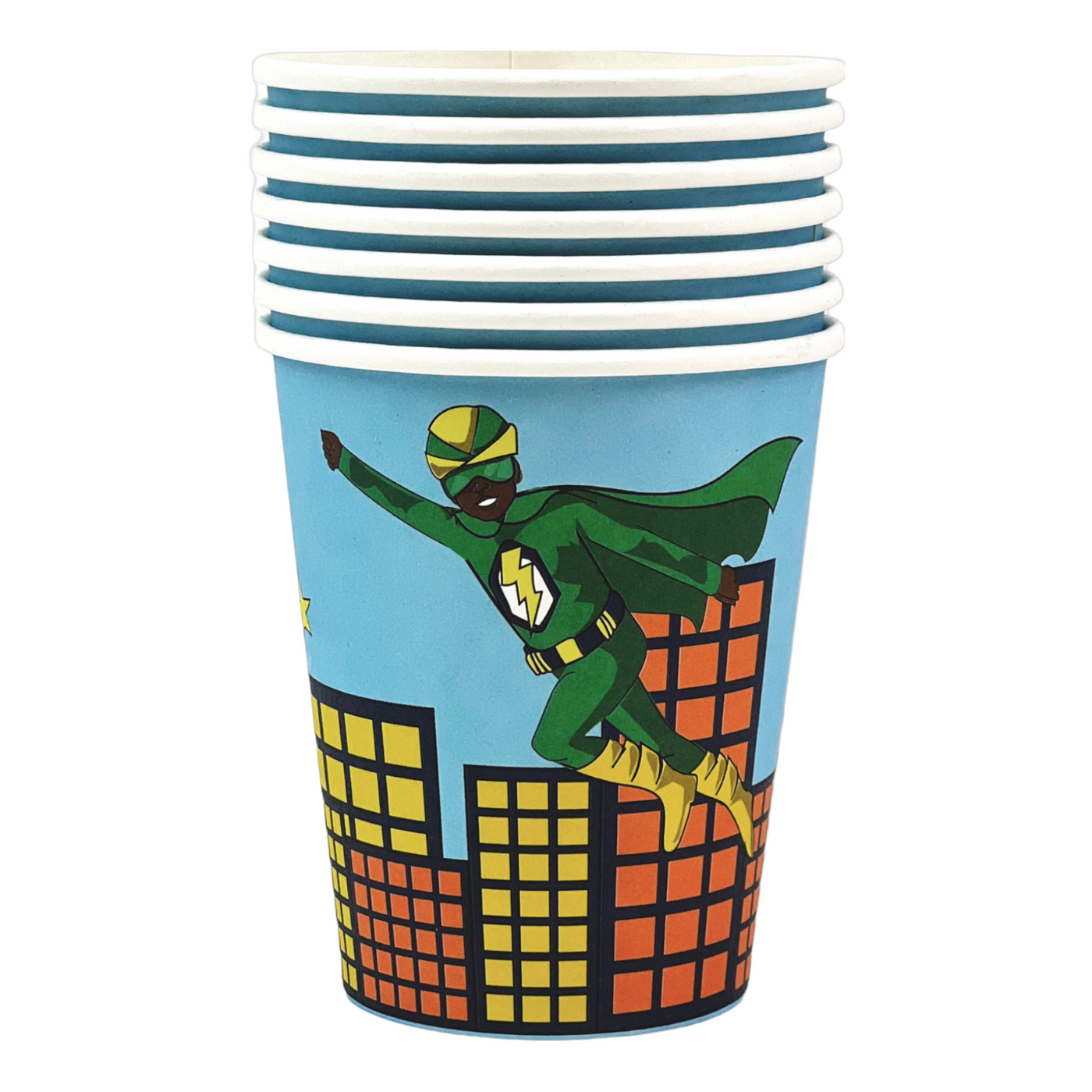 Superhero Paper Cups | Green Suit