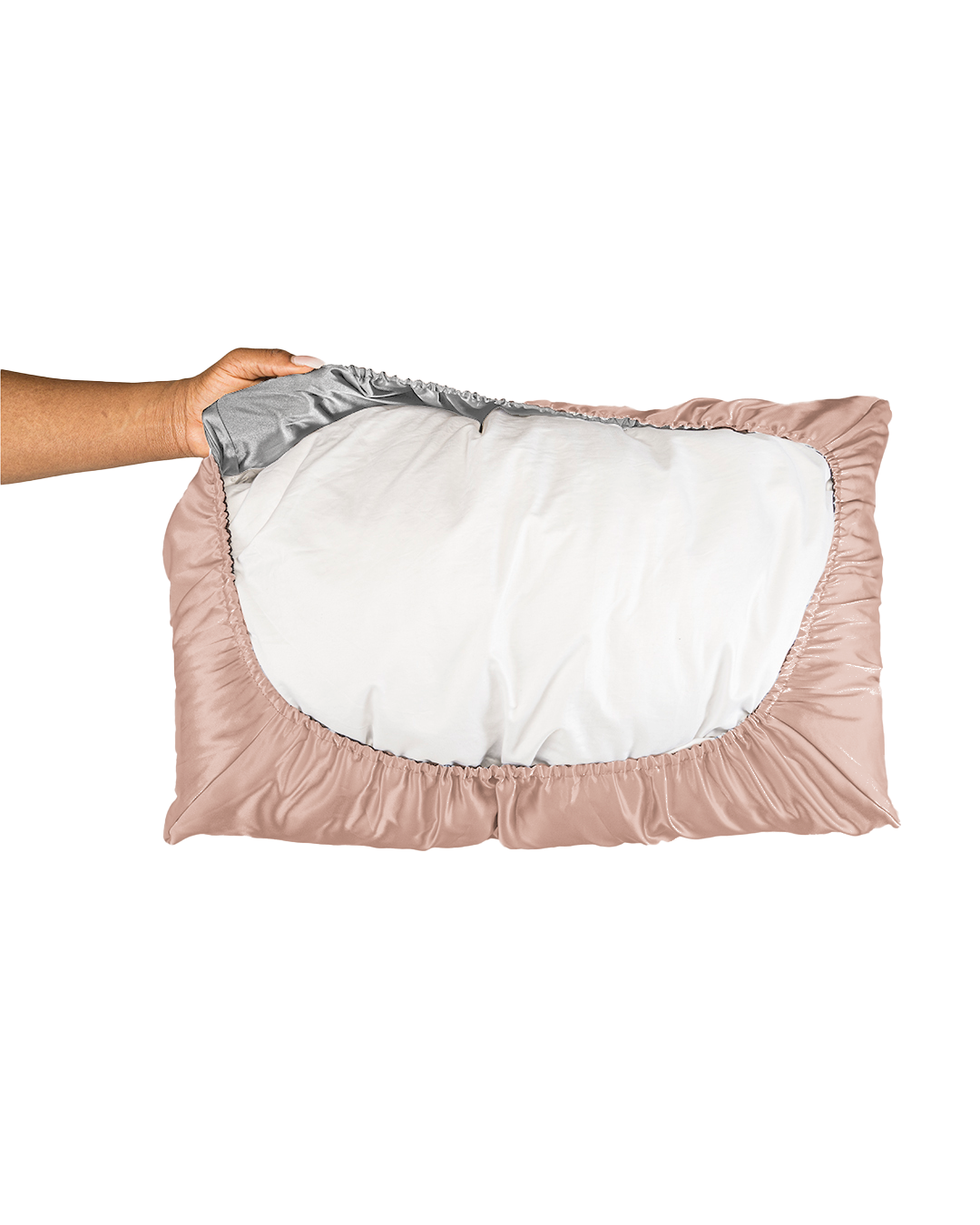 Rose Gold Reversible Satin Bonnet Pillowcase