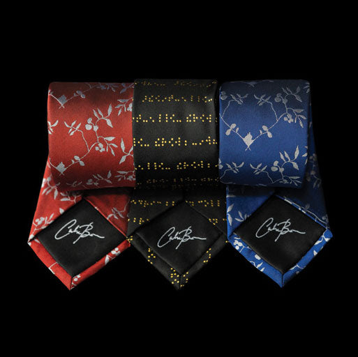 Red White Floral Neck Tie