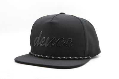 Deuce Performance Roped Hat - Black on Black