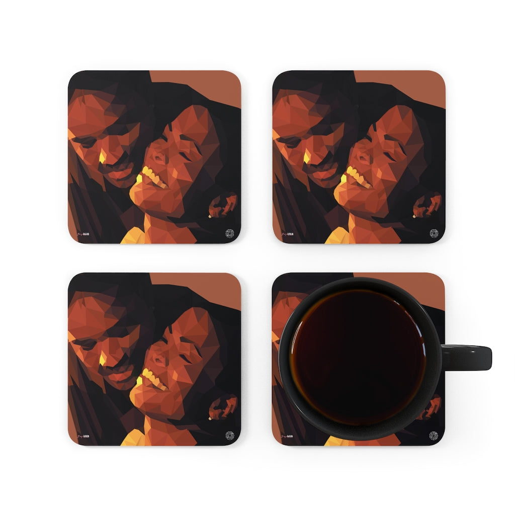 90's Kinda Love | Love Jone Corkwood Coaster Set