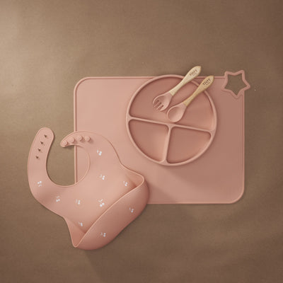 Silicone Suction Plate (Muted Pink)