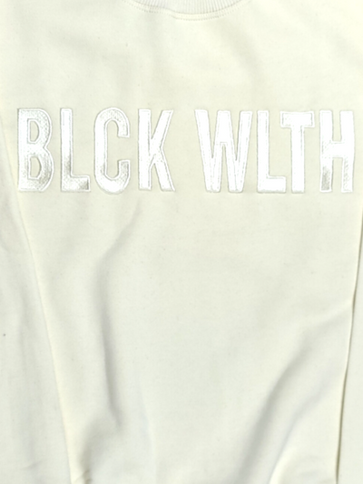 BLCK WLTH | Embroidered Crewneck (Alabaster)