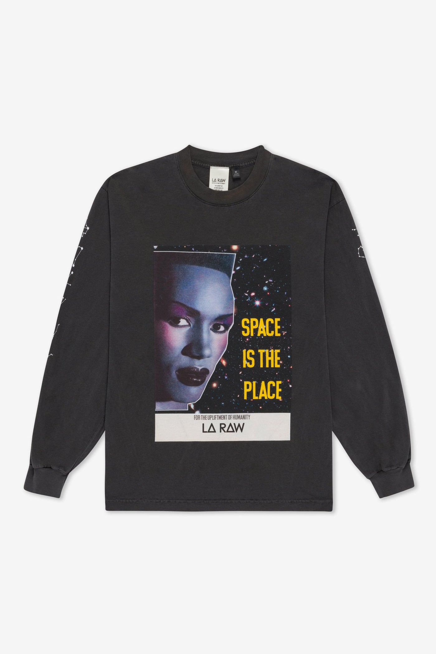 SPACE IS the PLACE LONG SLEEVE VINTAGE BLACK