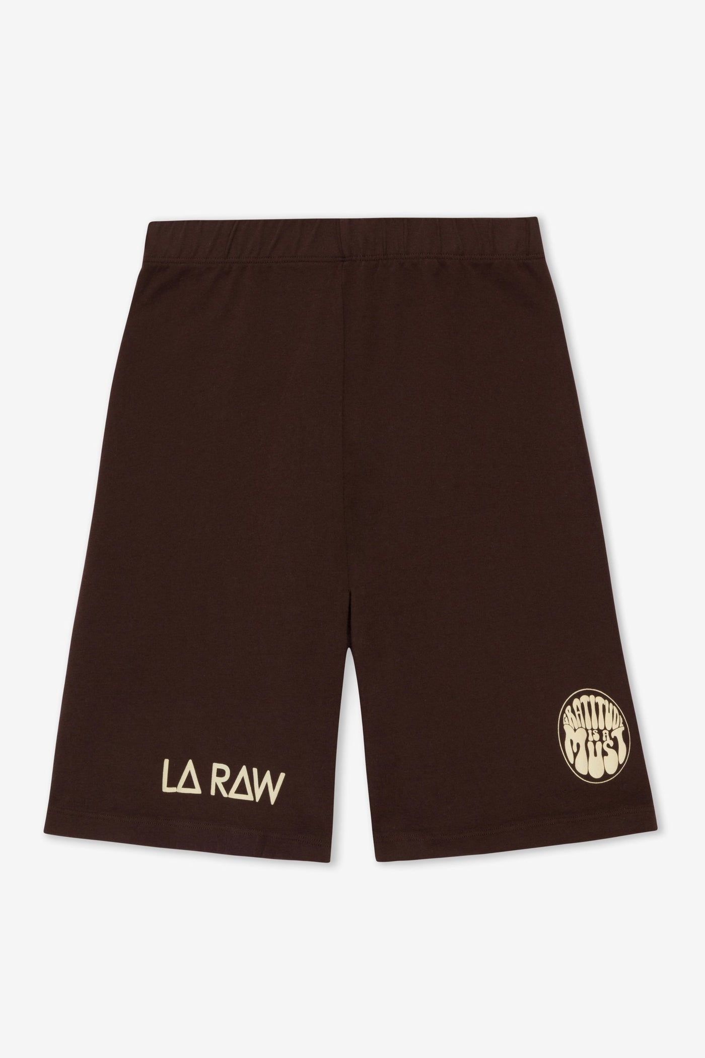 LOGO BIKER SHORTS BROWN