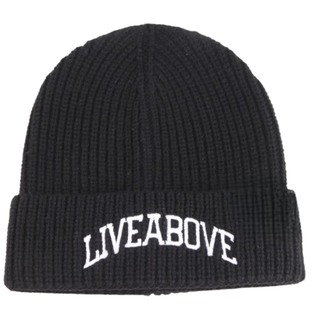 Live Above Arched Logo Beanie Black