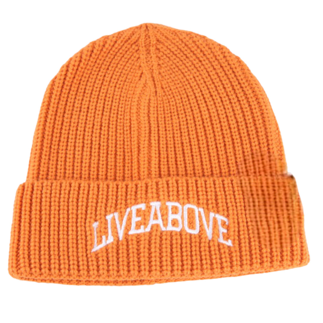 Live Above Arched Logo Beanie - Rust