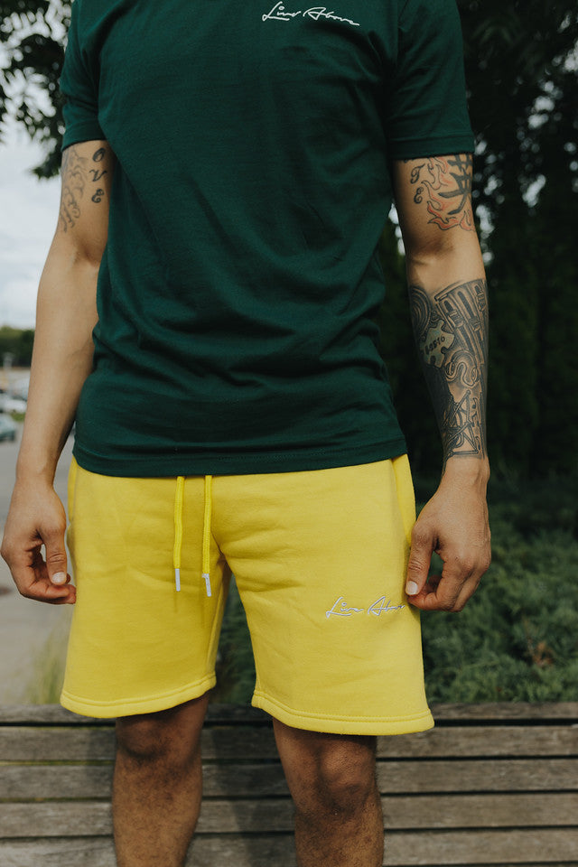 Signature French Terry Shorts- Yellow