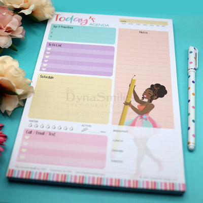 "Creamsicle Colors" 10x7 Daily Planner Pad, 50 Undated Tear Away Sheets