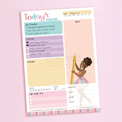 "Creamsicle Colors" 10x7 Daily Planner Pad, 50 Undated Tear Away Sheets