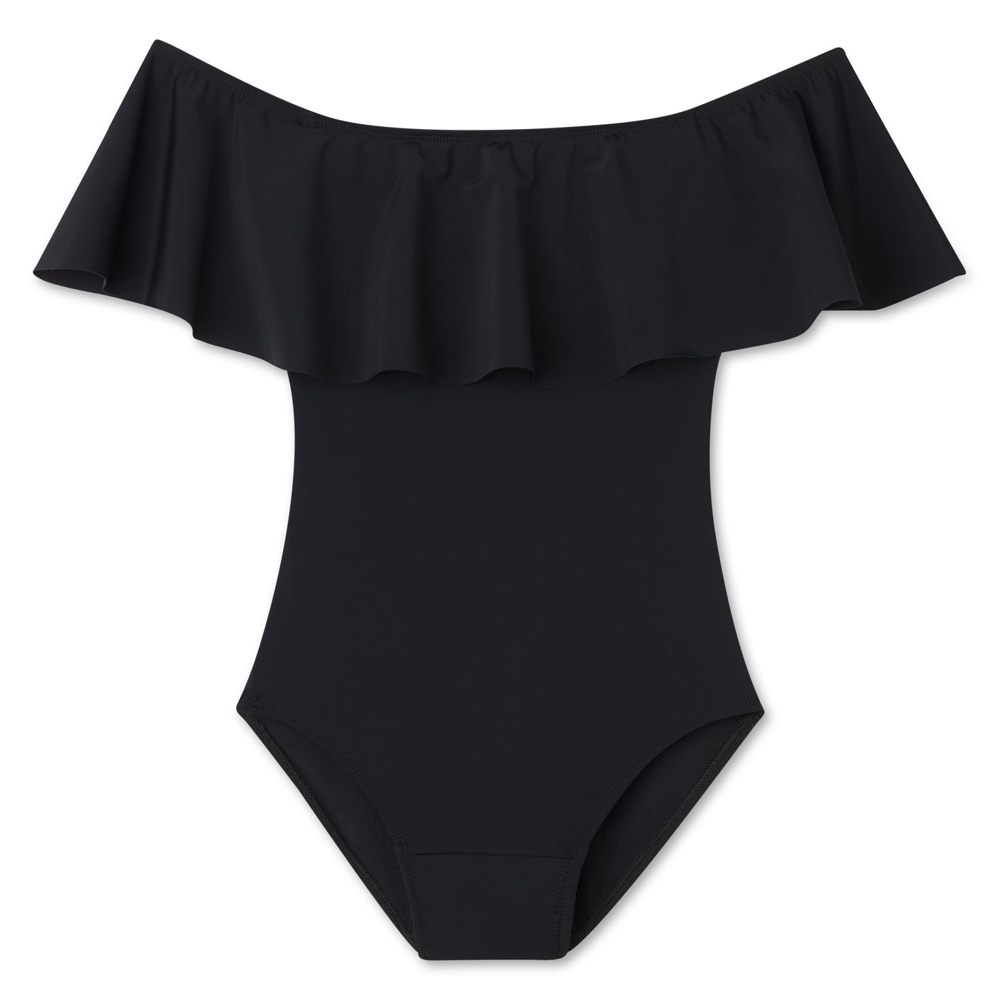 Period Swimwear Off the Shoulder | Black Sea