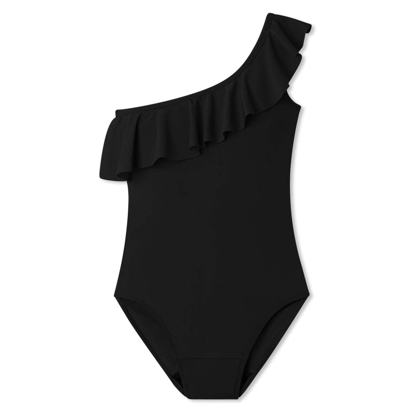 Teen Period Swimwear One Shoulder | Black Sea