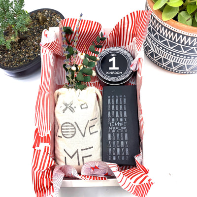 Words of Affirmation, Love Me, Dried Flower Bouquet & Self-Care, Gift Set