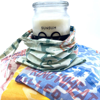 Medium, Upcycled Handmade Drawstring Bags