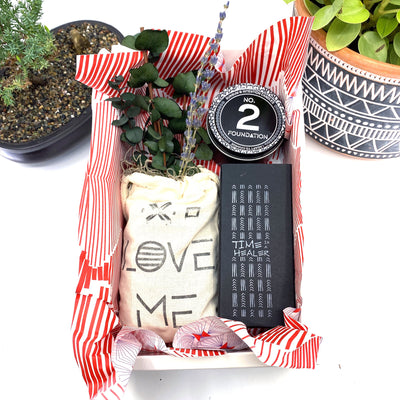 Words of Affirmation, Love Me, Dried Flower Bouquet & Self-Care, Gift Set