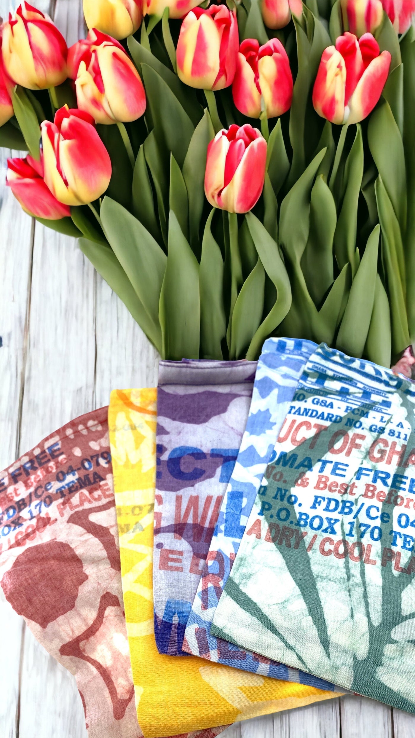 Medium, Upcycled Handmade Drawstring Bags
