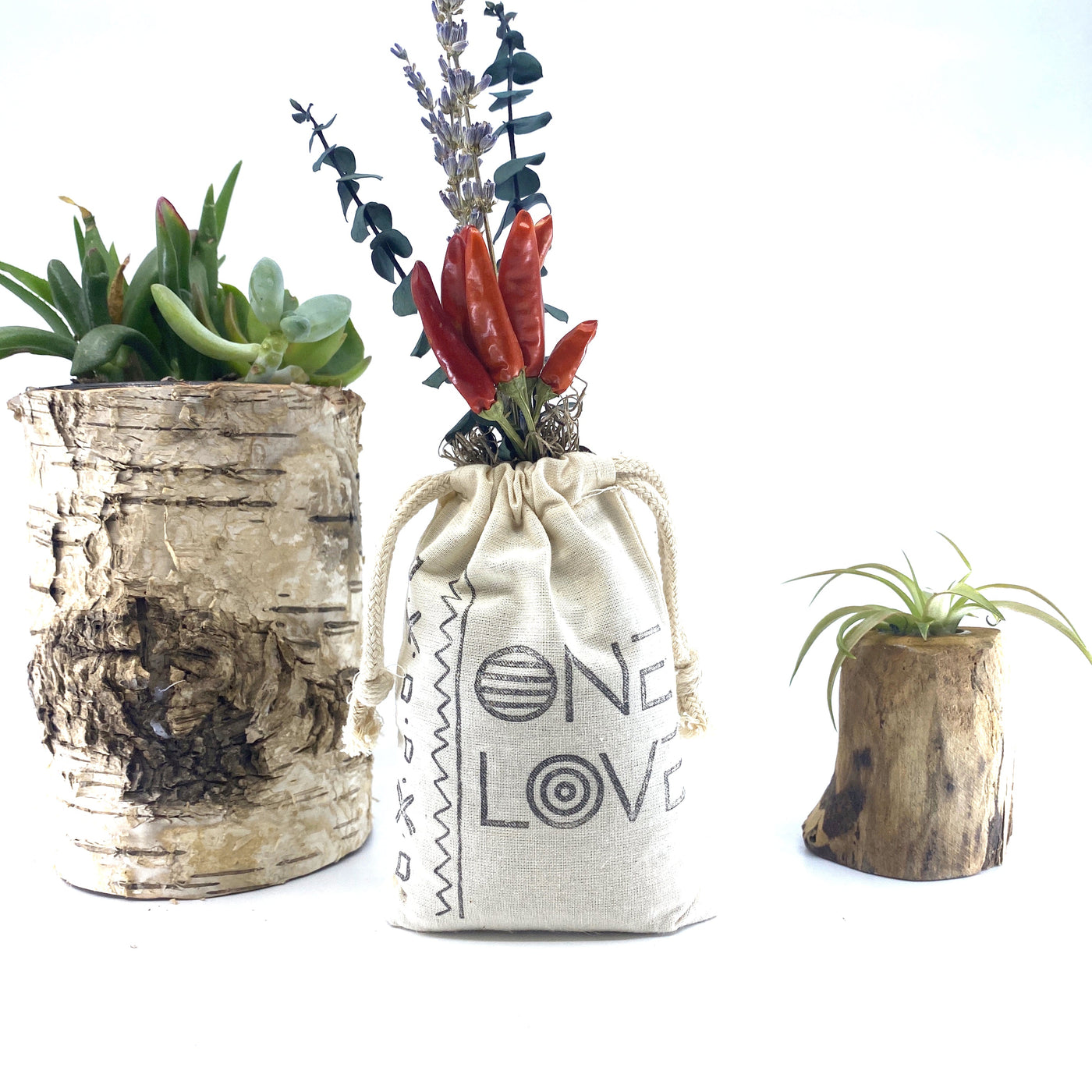 Sack of Flowers, One Love, Organic, Dried Flower Bouquet