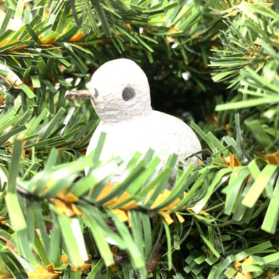 Small, Recycled Metal and Stone, 2" Chickadee Sculpture