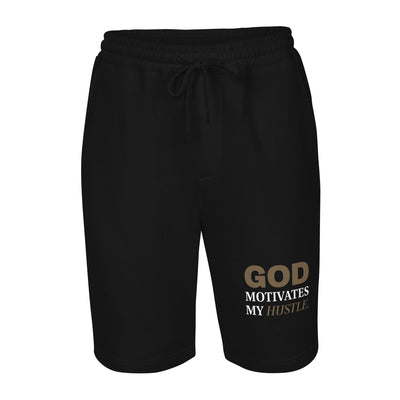 God Motivates My Hustle Men's Fleece Shorts