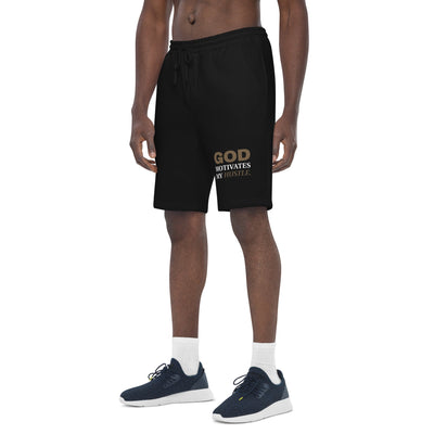 God Motivates My Hustle Men's Fleece Shorts