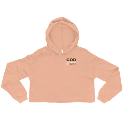 God Motivates My Hustle Crop Hoodie